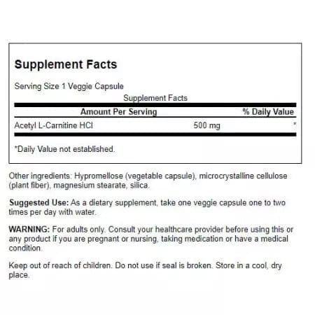 Swanson Acetyl L-Carnitine 500mg
