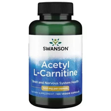 Swanson Acetyl LCarnitine 500mg 100 Veg Capsules