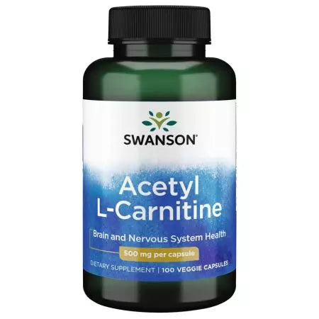 Swanson -asetyyli lcarnitiini 500 mg 100 vihanneksen kapselia