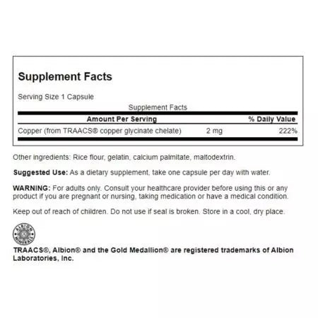 Swanson Albion rame 2mg 60 capsule