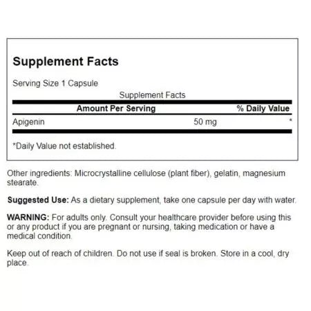 Swanson Apigenin 50 mg 90 kapselia