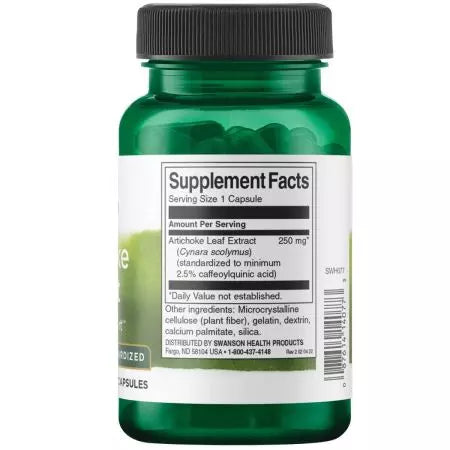 Swanson Alcachoke Extract 250 mg 60 cápsulas