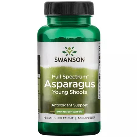 Ο Swanson Asparagus Young βλαστά 400 mg 60 κάψουλες