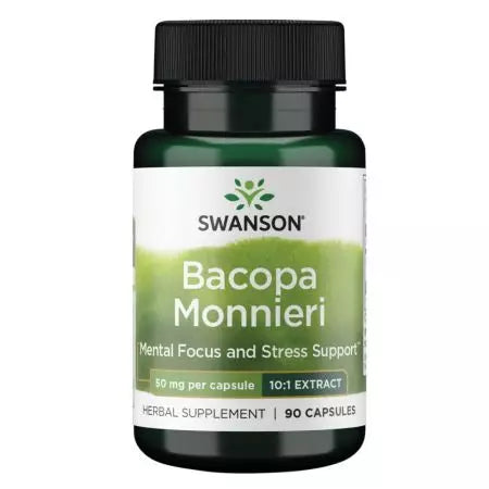 „Swanson Bacopa Monniera“ 10: 1 Ištrauka 50 mg 90 kapsulės