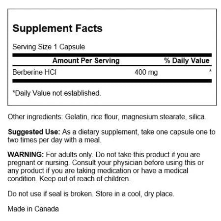 Swanson berberin 400 mg 60 kapszula