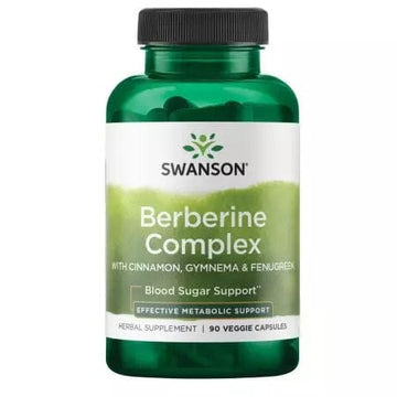 Swanson Berberine Complex with Cinnamon, Gymnema & Fenugreek 90 Vegetarian Capsules