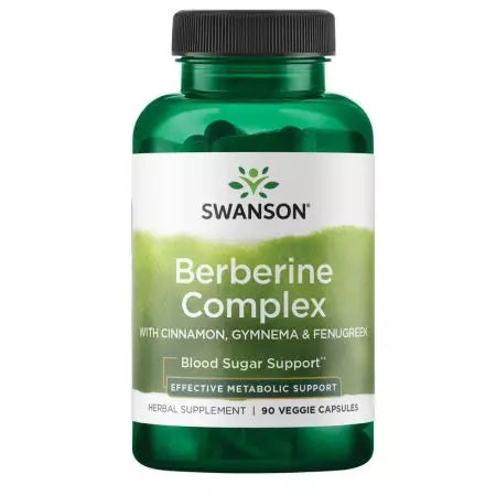 Swanson Berberine Complex med kanel, Gymnema & Fenugreek 90 Vegetariska kapslar