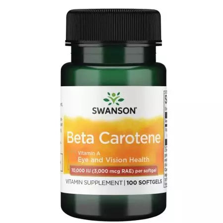 Swanson beta caroteno 10.000IU (3.000 mcg) 100 softgels