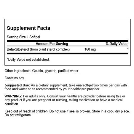 Swanson betasitosterool 160 mg 60 kapslit