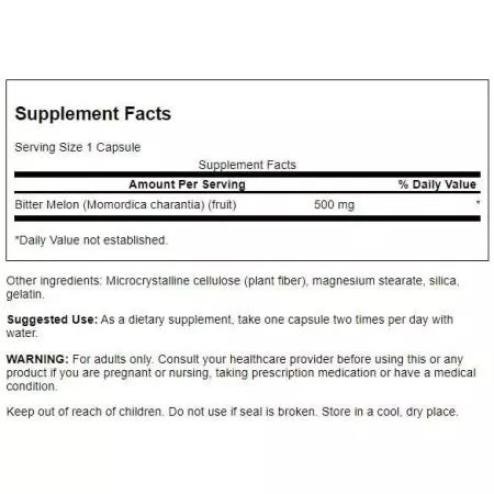 Swanson Bitter Melon 500 mg 60 kapsulas