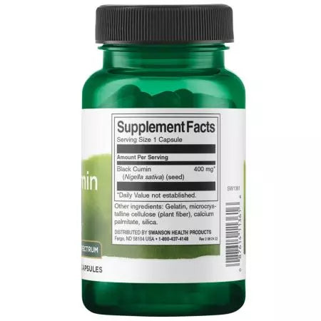 Semințe de chimen negru Swanson 400 mg 60 capsule