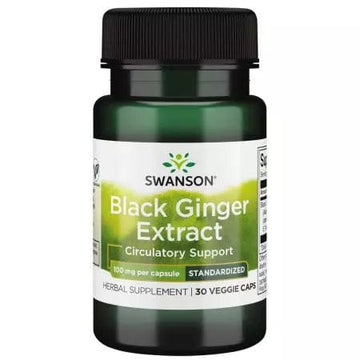 Swanson Black Ginger Extract 100mg 30 Veg Capsules