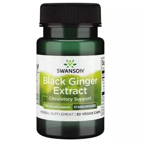 Swanson Black Ginger Extract 100mg 30 Veg Capsules