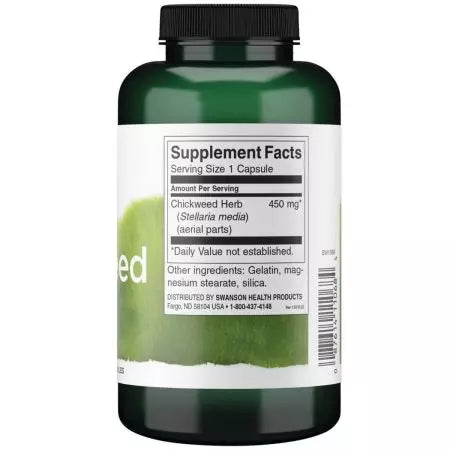 Swanson Chickweed 450mg 180 kapsula