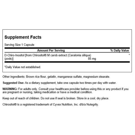 Swanson Chirositol Dchiroinositol 60 cápsulas