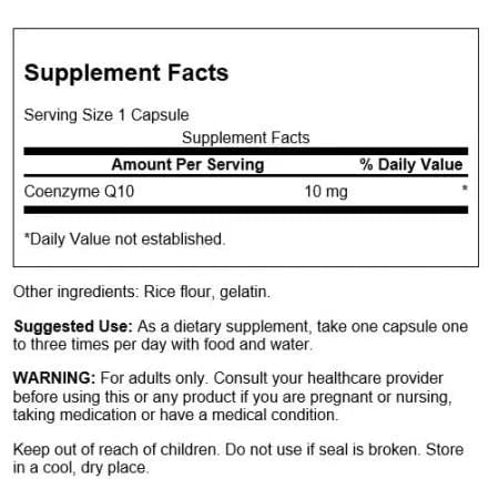 Swanson CoQ10 10 mg 100 Capsules