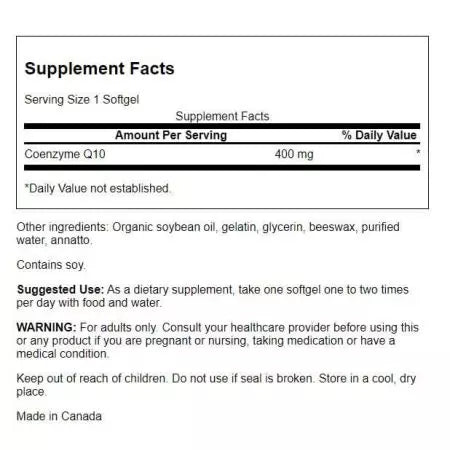 Swanson CoQ10 400mg 30 Softgels