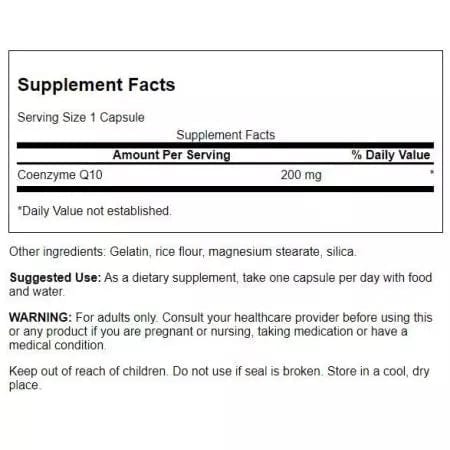 Swanson Coq10 Maximum Strength 200 mg 90 Capsules