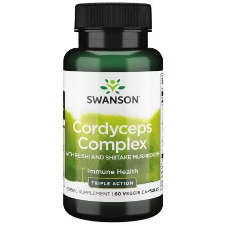 Swanson Cordyceps -kompleks med Reishi og Shiitake Mushrooms 60 Veggie -kapsler