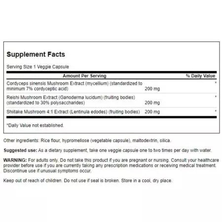 „Swanson Cordyceps“ kompleksas su „Reishi“ ir