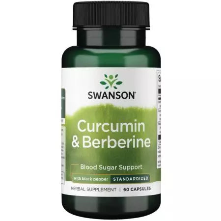 Swanson Curcumin & Berberine με μαύρες πιπέρι 60 κάψουλες