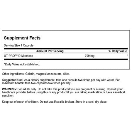 Swanson Dmannose 700mg 60 capsule