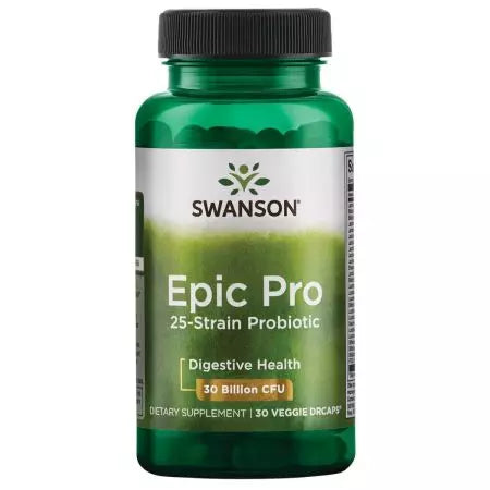 „Swanson Epic Pro 25 Strain Probiotikų 30 milijardų CFU“ vegetariškų drcapsules