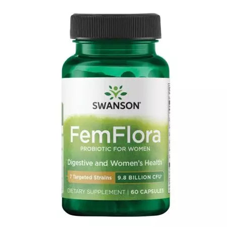 Swanson Femflora -probiootti naisille 9,8 miljardia CFU 60 -kapselia