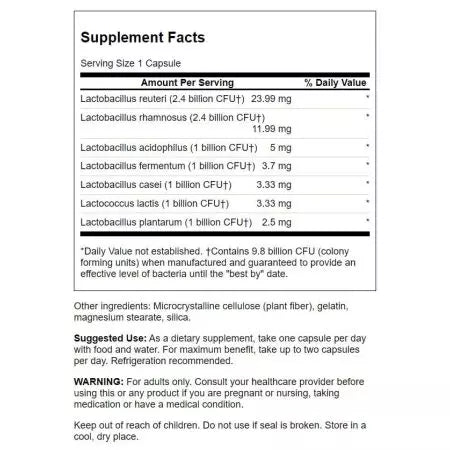 Swanson Femflora -probiootti naisille 9,8 miljardia CFU 60 -kapselia