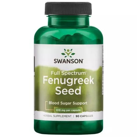 Swanson fenugreek sēklas 610mg 90 kapsulas