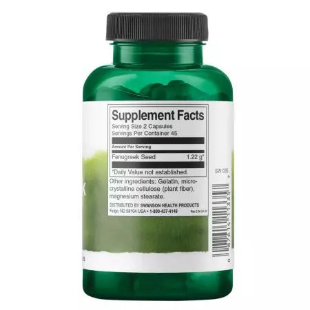 Swanson Fenugreek Seed 610mg 90 κάψουλες