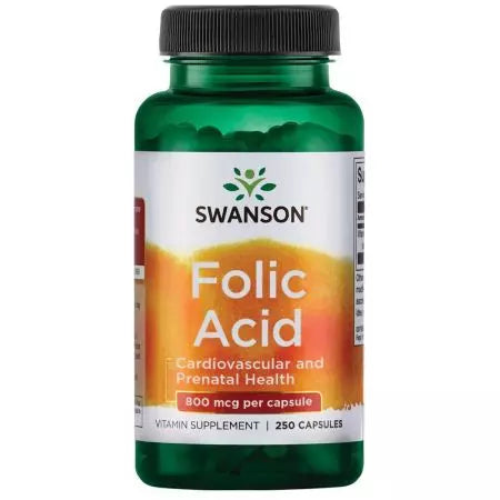 Swanson Folic Acid 800 mcg 250 Capsules