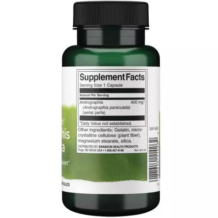 Swanson Full Spectrum Andrographis paniculata 400 mg 60 cápsulas