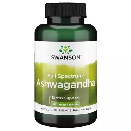 „Swanson Full Spectrum Ashwagandha 450mg 100“ kapsulės