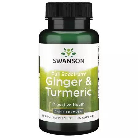 Swanson cu spectru complet Ginger & Turmeric 60 capsule