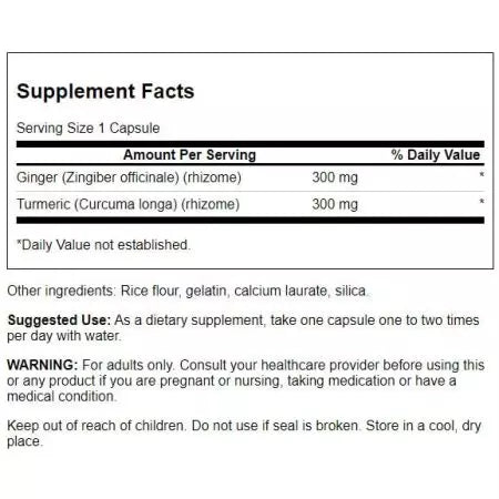 Swanson Full Spectrum Ginger & Kurkuma 60 kapsul