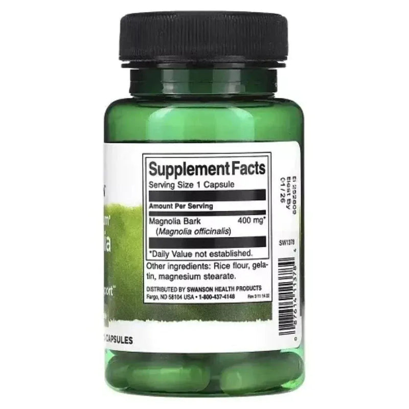 Swanson Full Spectrum Magnolia Bark, 400mg - 60 caps