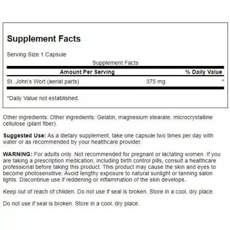 Swanson Full Spectrum St. John's Wort 375 mg 120 kapslar