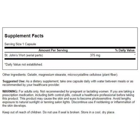 Swanson Full Spectrum St. John's Wort 375 Mg 60 Cápsulas