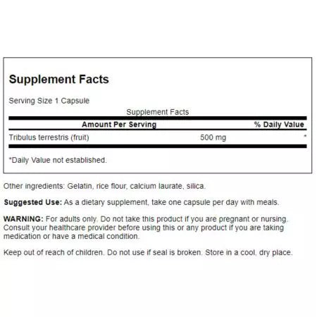 Swanson Full Spectrum Tribulus Fruit 500 mg 90 κάψουλες