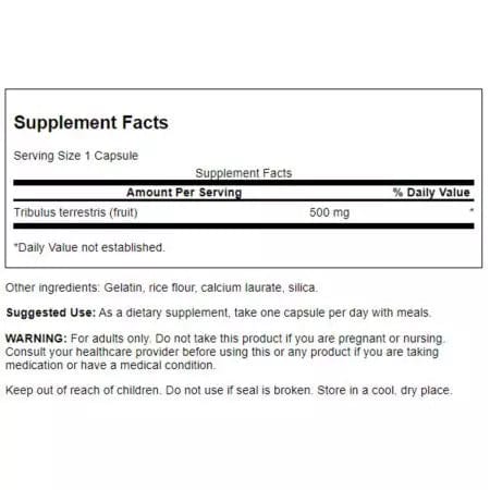 Swanson Full Spectrum Tribulus Fruit 500 mg 90 Capsules