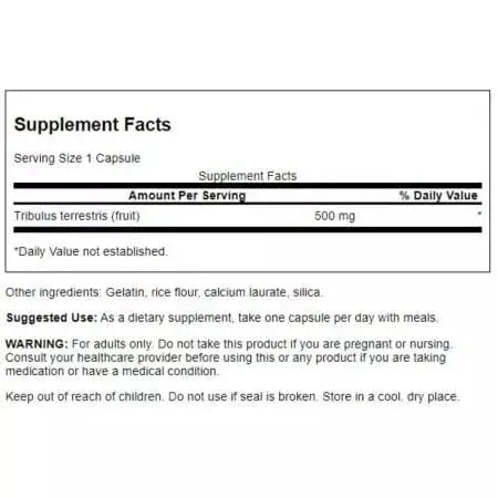Swanson Full Spectrum Tribulus Fruit 500 mg 90 Capsules