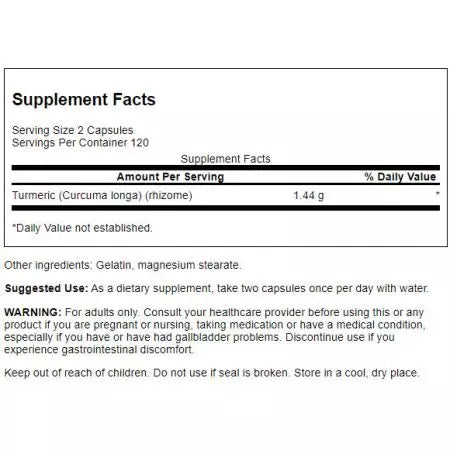 Swanson Full Spectrum Turkuma 720 mg 240 kapselia