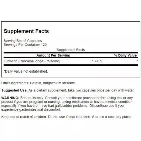 Swanson Full Spectrum Turmeric 720 mg 240 Capsules