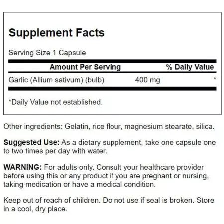 Swanson ajo 400 mg 60 cápsulas