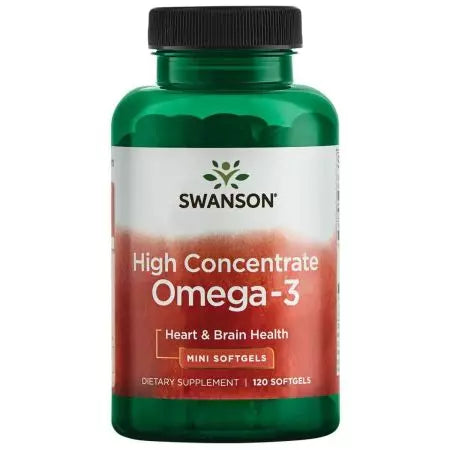 Swanson High Consentraatti Omega3 570mg 120 mini Softgels