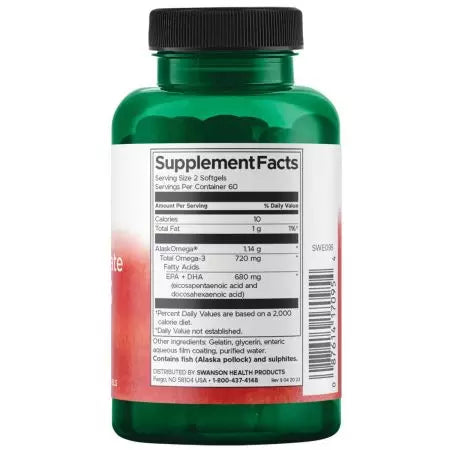 Swanson magas koncentrátum omega3 570 mg 120 mini softgels