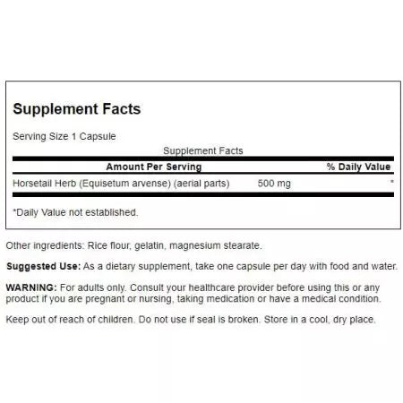 Swanson Horsetail 500 mg 90 kapszula