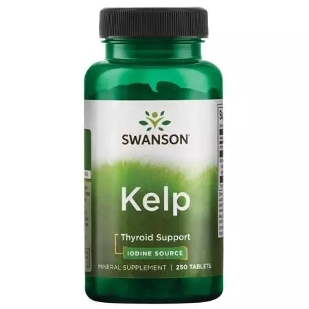 Източник на йод Swanson Kelp 225 MCG 250 таблетки