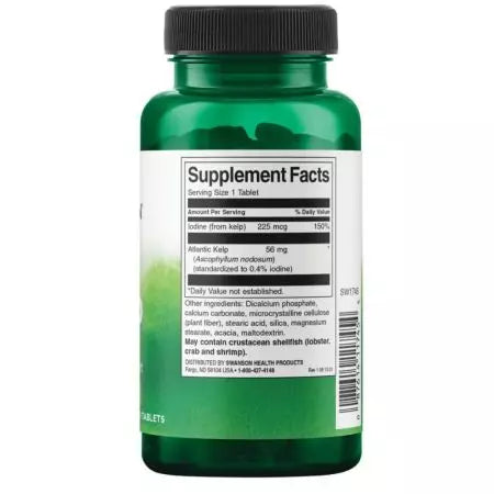 Swanson Kelp Iode Source 225 MCG 250 comprimés